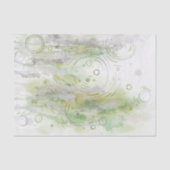Green Elegant Abstract Decoupage Tissue Paper Tissuepapier (Voorkant)