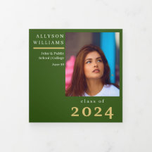 Green Elegant Classy 8 Photo Afstuderen