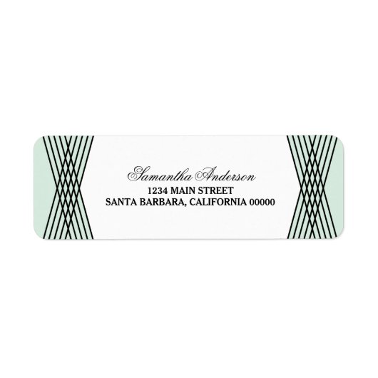 Green Elegant Deco Adresetiketten Etiket (Voorkant)
