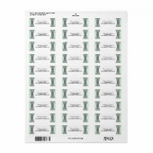 Green Elegant Deco Adresetiketten Etiket (Full Sheet)