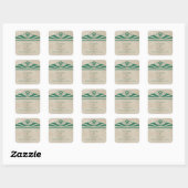Green Elegant Deco Wedding Stickers (Vel)