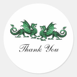 Green Elegant Dragons Dank u Stickers