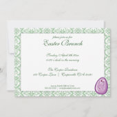 Green Elegant Easter Brunch Uitnodiging (Voorkant)