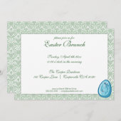 Green Elegant Easter Brunch Uitnodiging (Voorkant / Achterkant)