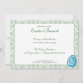 Green Elegant Easter Brunch Uitnodiging (Voorkant)