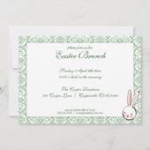 Green Elegant Easter Brunch Uitnodiging (Voorkant)