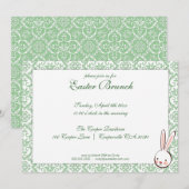 Green Elegant Easter Brunch Uitnodiging (Voorkant / Achterkant)