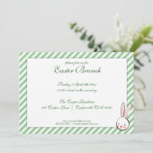 Green Elegant Easter Brunch Uitnodiging (Staand voorkant)