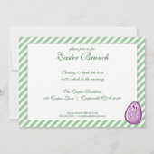Green Elegant Easter Brunch Uitnodiging (Voorkant)