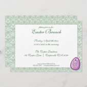 Green Elegant Easter Brunch Uitnodiging (Voorkant / Achterkant)