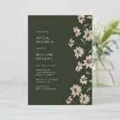 Green Elegant Floral Vrijgezellenfeest Kaart (Staand voorkant)