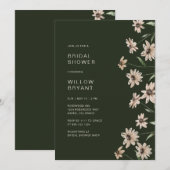 Green Elegant Floral Vrijgezellenfeest Kaart (Voorkant / Achterkant)