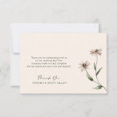 Green Elegant Floral Wedding Bedankkaart (Achterkant)