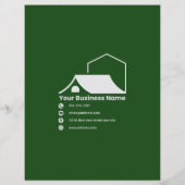 Green Elegant Flyer voor makelaars in onroerend go (Achterkant)