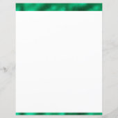 Green Elegant Metallic Satin Name Shiny Briefpapie (Achterkant)