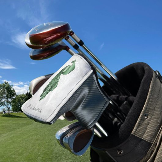 Green Elegant Peacock Golf Head Hoesje Golfheadcover