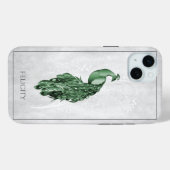 Green Elegant Peacock Hoesje-Mate iPhone Case (Achterkant (horizontaal))