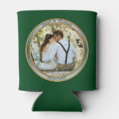 Green Elegant Photo Wedding Koelbox Blikjeskoeler (Achterkant)