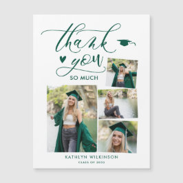 Green Elegant Script 4 Foto Afstuderen Dank u