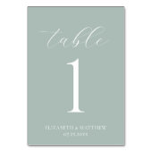 Green Elegant Wedding Kaart (Achterkant)