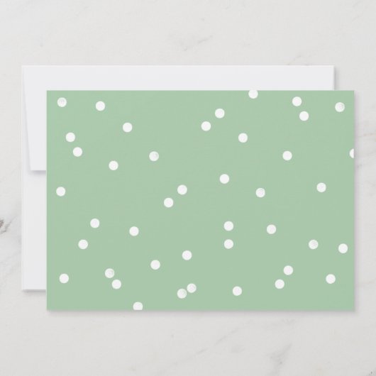 Green Elephant Baby shower per Mail uitnodiging (Achterkant)