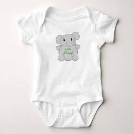 Green Elephant Baby Shower Romper (Voorkant)