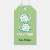 Green Elephant Gift Label Cadeaulabel (Voorkant)
