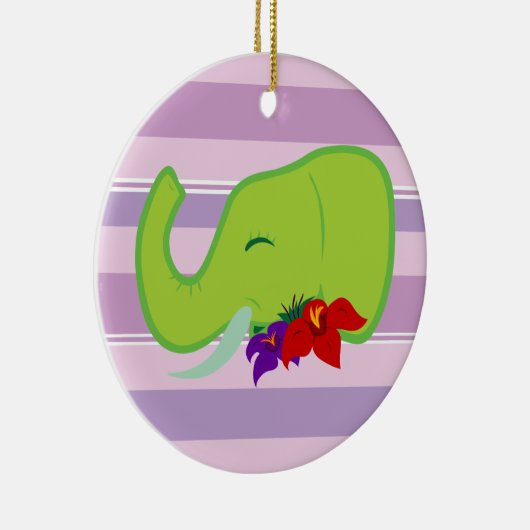 Green Elephant Keramisch Ornament (Rechts)