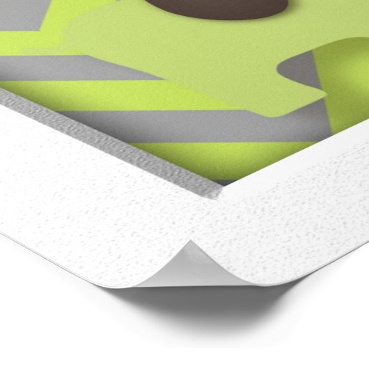 Green Elephant Nursery Word Wall Art Poster (Hoek)