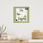 Green Elephant Nursery Word Wall Art Poster (Keuken)