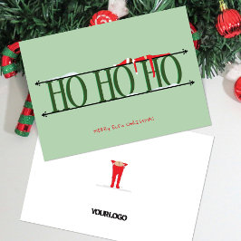 Green Elf Shenanigans Corporate Christmas Kaart