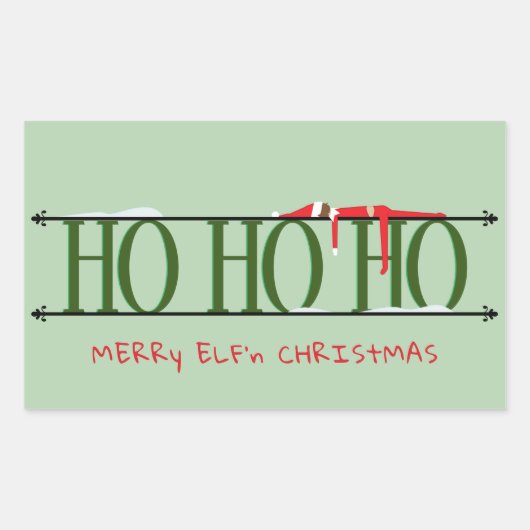 Green Elf Shenanigans Rechthoekige Sticker (Voorkant)