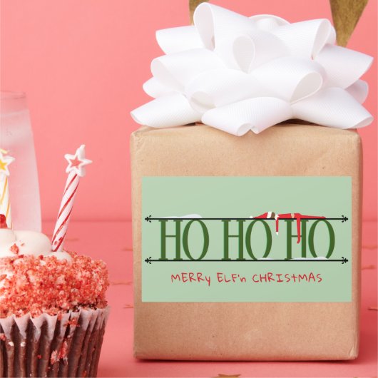 Green Elf Shenanigans Rechthoekige Sticker (Feest)