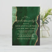 Green Emerald Beauful Afstuderen Kaart (Staand voorkant)