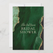 Green Emerald Bridal Shower - uitnodiging (Achterkant)