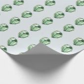 Green Emerald Crystals Birthday Cadeaupapier (Hoek)
