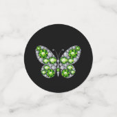 Green Emerald en Ruby Diamond Rhinestones Confetti (Kleine voorkant)