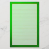 Green Emerald Fine Lined Stationery Briefpapier (Voorkant)