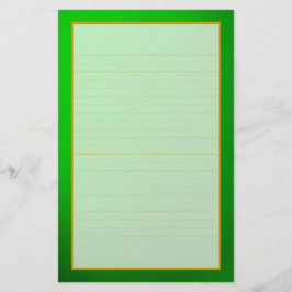 Green Emerald Fine Lined Stationery Briefpapier