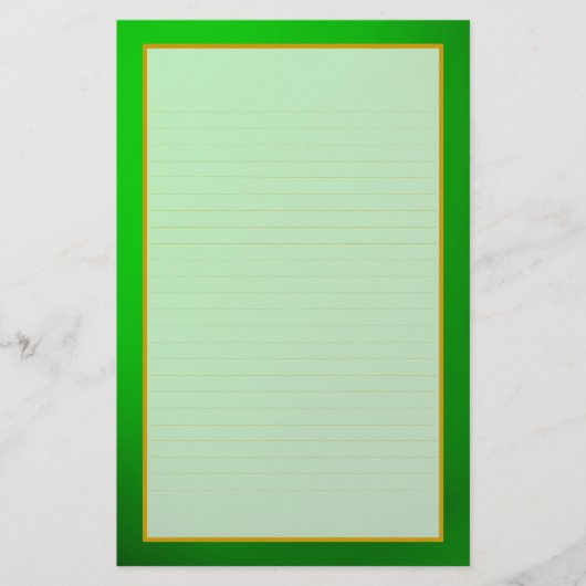 Green Emerald Fine Lined Stationery Briefpapier (Voorkant)