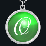 Green Emerald Gem Monogram Zilver Vergulden Ketting<br><div class="desc">Elegant en uniek ontwerp met edelsteen. Zeer nauwkeurige modellering en rendering van verpleegkundigen in 3D Studio Max door Bulgan Lumini.Part uit de serie Hyper Talismans.</div>