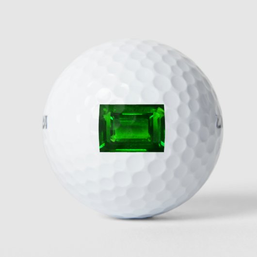Green Emerald Gemstone Golfballen (Voorkant)
