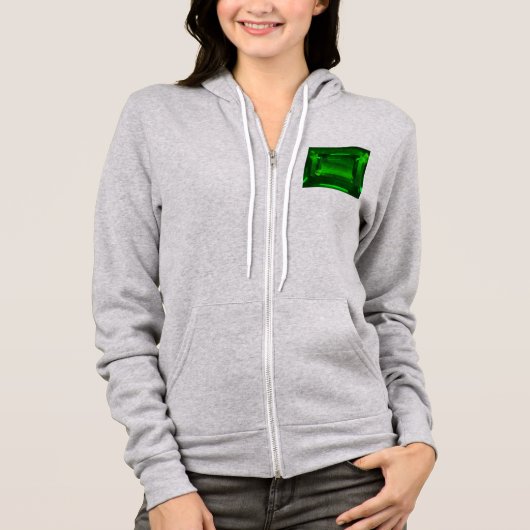 Green Emerald Gemstone Hoodie (Voorkant)