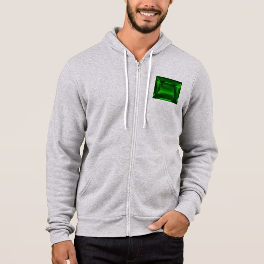 Green Emerald Gemstone Hoodie (Voorkant)
