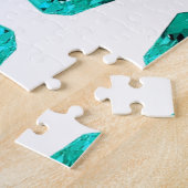 Green Emerald Gemstone Legpuzzel (Zijkant)