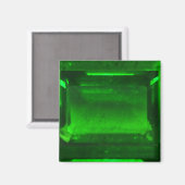 Green Emerald Gemstone Magneet (Voorkant / Achterkant)