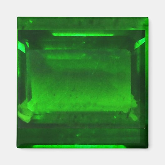 Green Emerald Gemstone Magneet (Voorkant)