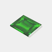 Green Emerald Gemstone Post-it® Notes (Schuin)