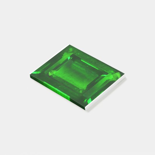 Green Emerald Gemstone Post-it® Notes (Schuin)