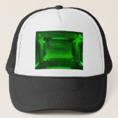 Green Emerald Gemstone Trucker Pet (Voorkant)